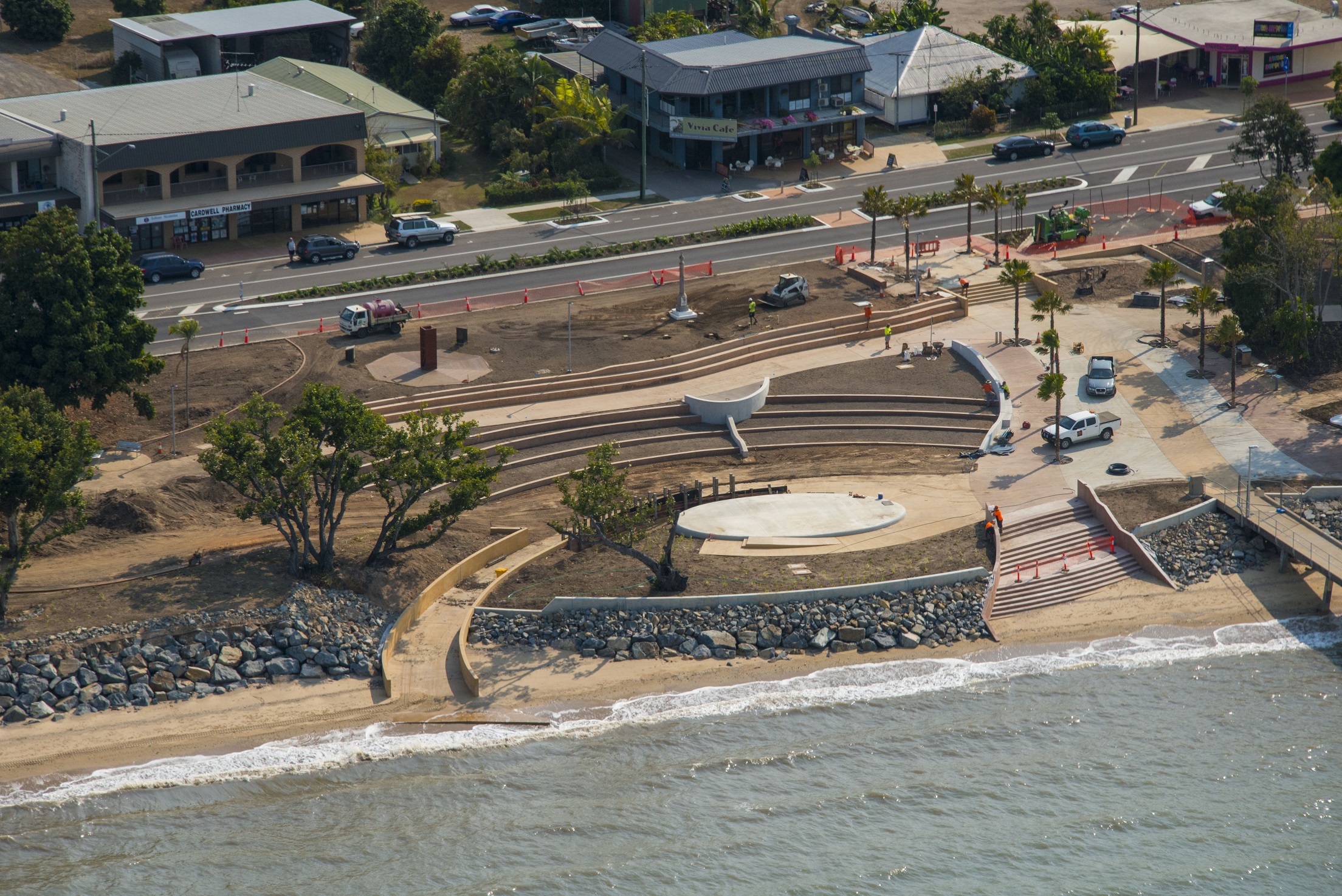 The foreshore works took about 1 year to complete.